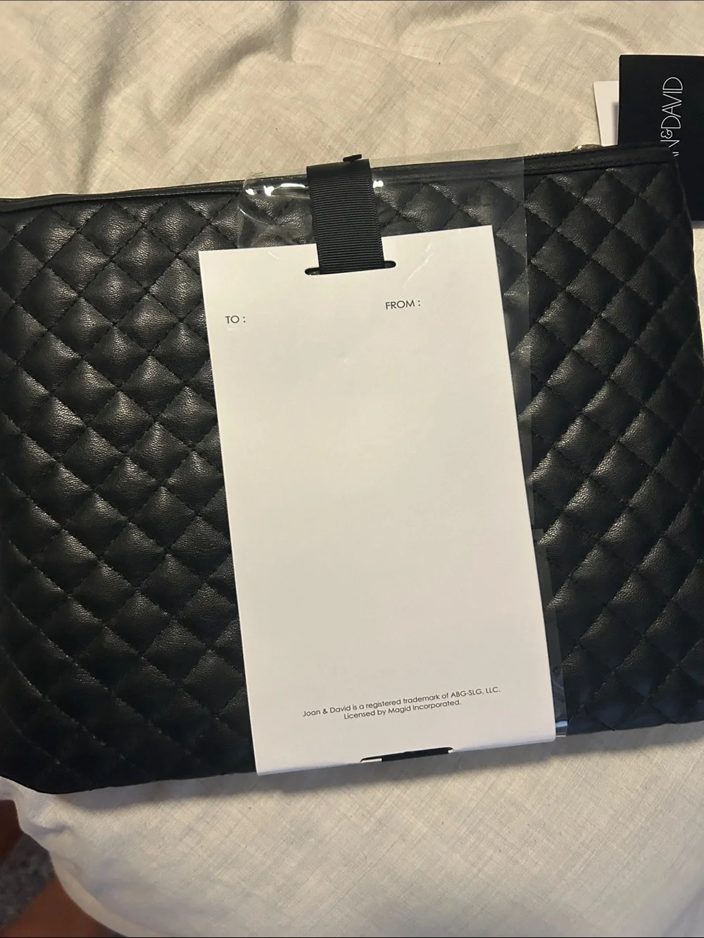 Joan & David Black Quilted 3-Piece Toiletry Wristlet Set